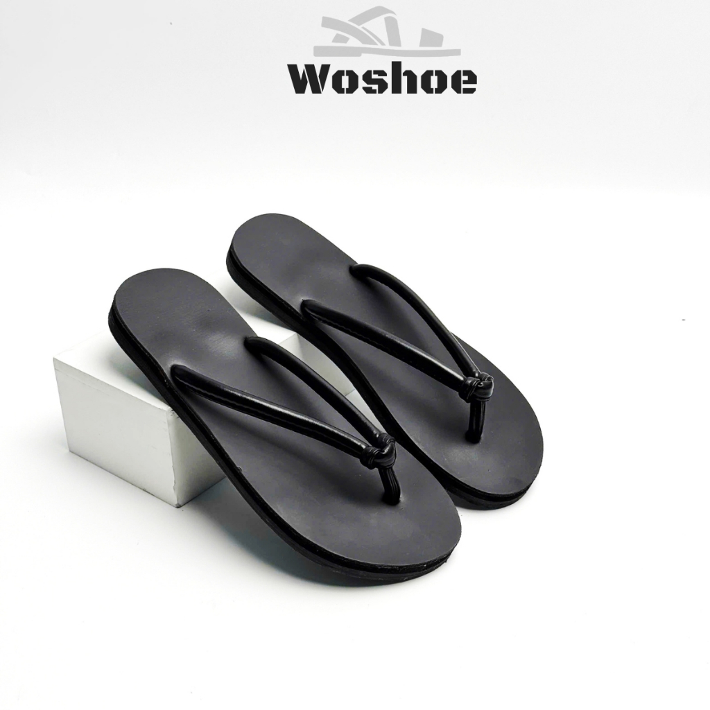  Dép Đi Biển Xỏ Ngón Mùa Hè WOSHOE Sandal đi biển Đế Bệt Quai Dây Mềm Êm Chân Chống Nước Nam Nữ 