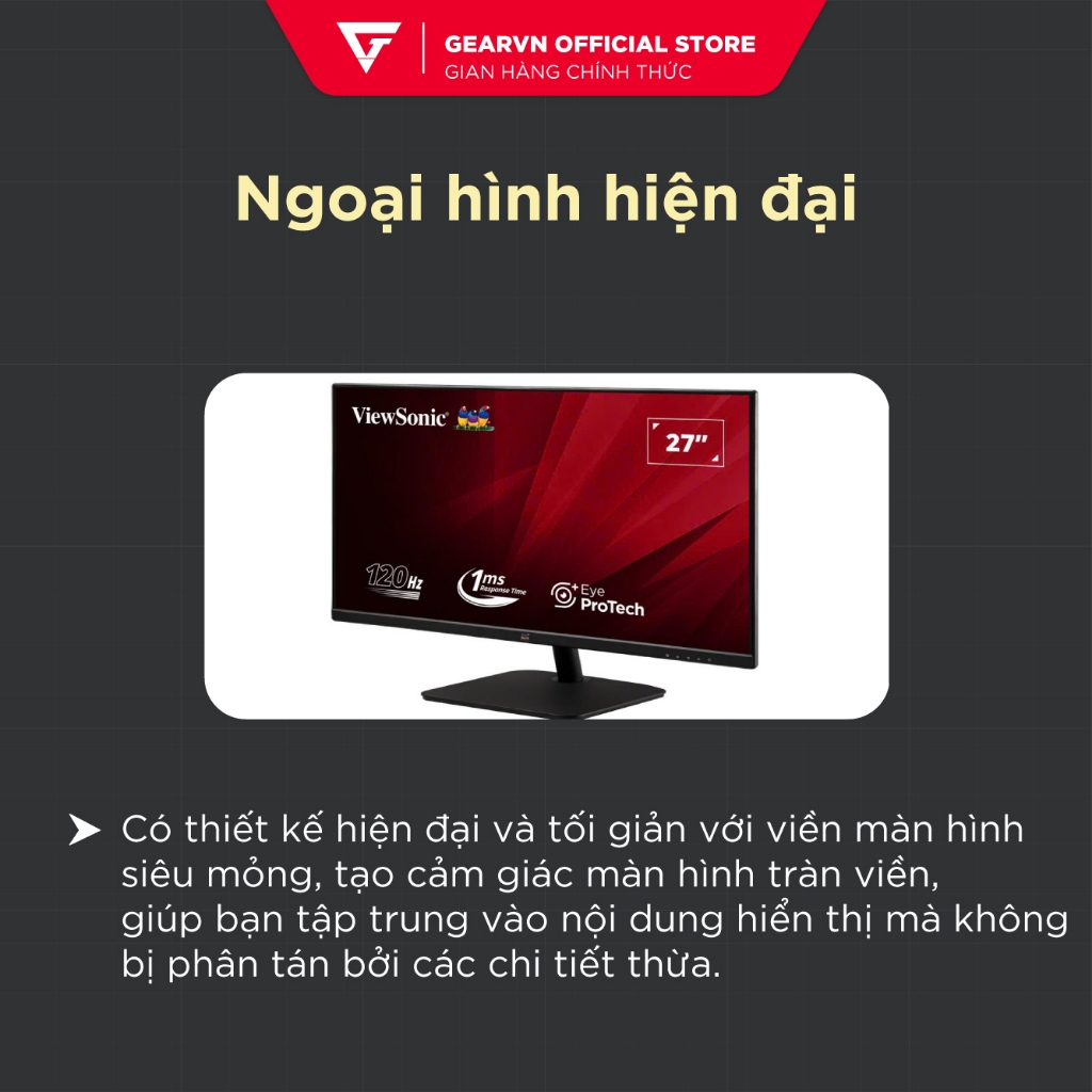 Màn hình Viewsonic VA2732A-H 27" IPS 120Hz viền mỏng | BigBuy360 - bigbuy360.vn
