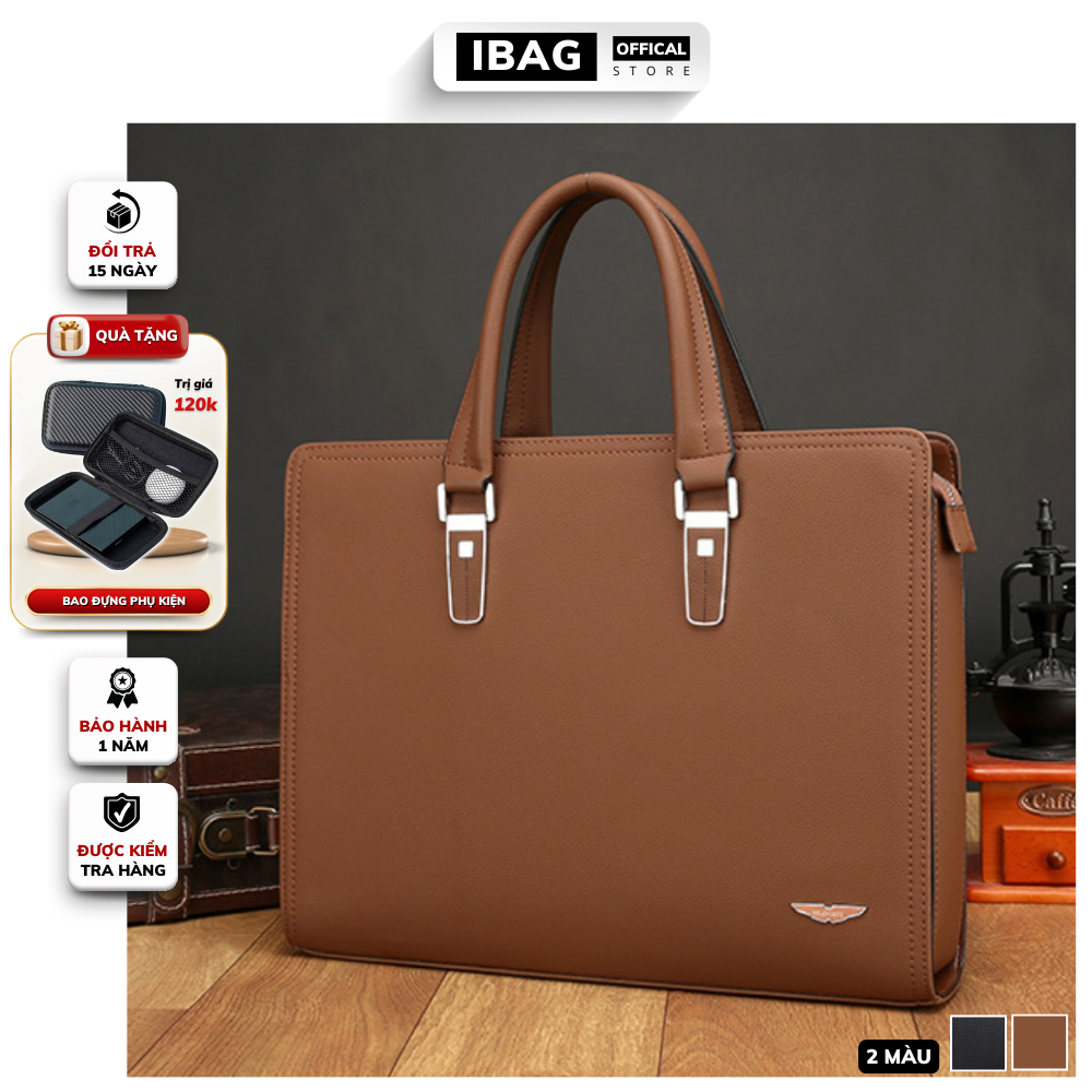 Cặp da công sở Cặp văn phòng Cao Cấp FEIDKAPOLO Chất liệu Da PU cực bền Túi xách da công sở túi đựng laptop 14 inh- 𝑰𝑩𝑨𝑮