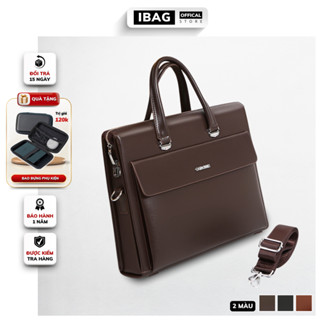 Cặp da công sở Cặp văn phòng Cao Cấp Gorchis Chất liệu Da PU cực bền Túi xách da công sở túi đựng laptop 14 inh- IBAG