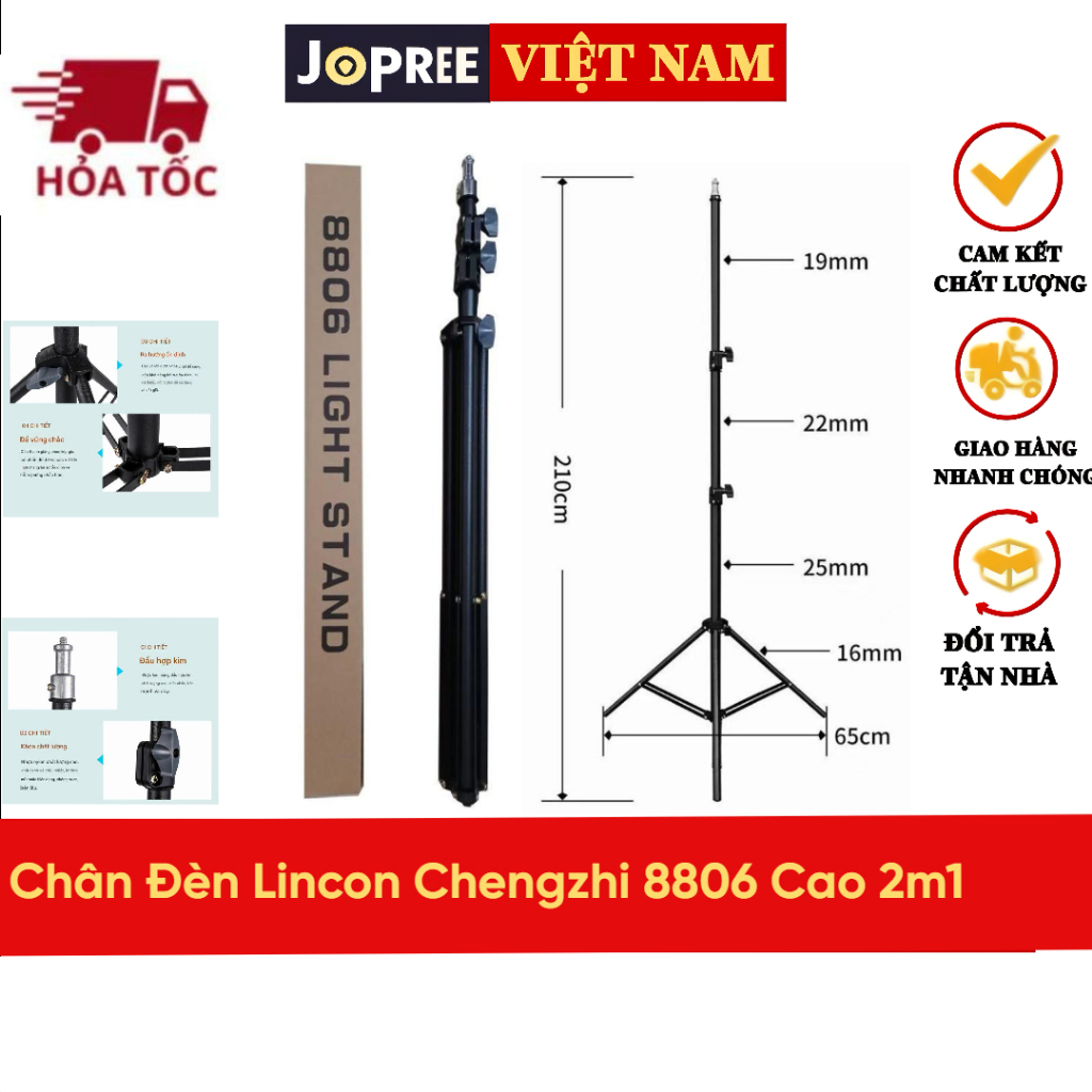 CHÂN MÁY ẢNH ĐIỆN THOẠI - LINCON 8806 - CHÂN ĐÈN LIVE CHÂN GIMBAL LINCON 8806 CAO 70CM-2M1 HÀNG CAO 