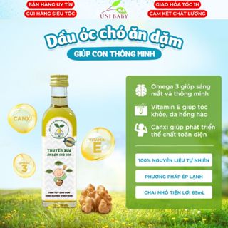 Dầu ăn dặm cho bé, Dầu óc chó nguyên chất Thuyền Xưa ăn dặm cho con chai 65ml và chai 250ml