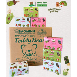 THÙNG 20 GÓI TẶNG 2 Giấy Ăn Rút Lụa Trắng 4 Lớp 360 Tờ TEDDY BEAR Essential Softness Mềm Mại cùng quà tặng: