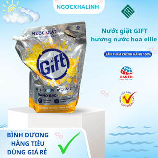 Nước Giặt GIFT Hương Nước Hoa Ellie Túi 3,6L, Nước Xả Quần Áo Lưu Hương Bền Màu Khử Mùi