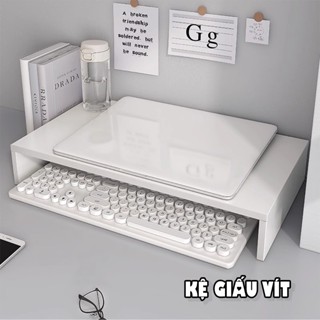  Kệ để bàn mini TOPV để máy tính laptop decor bàn học trang trí không gian làm việc kệ gỗ 1 2 3 tầng 