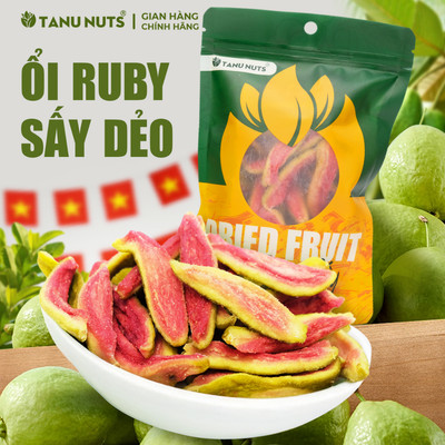 Ổi sấy dẻo TANU NUTS, trái cây sấy dẻo đồ ăn vặt healthy tốt cho dân văn phòng, ăn kiêng.