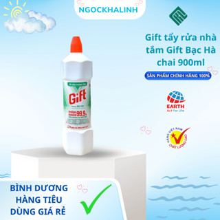 Nước Tẩy Rửa Bồn Cầu Gift, Dung Dịch Tẩy Rửa Nhà Tắm, Toilet Gift Bạc Hà Chai 900ml