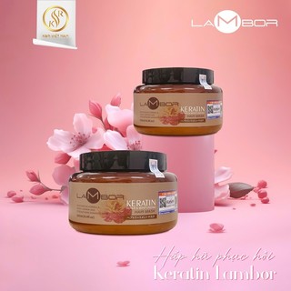 Kem ủ tóc lambor hair mask keratin 500ml - phục hồi tóc mềm mượt, bóng khỏe cho nữ | hấp dầu tại nhà
