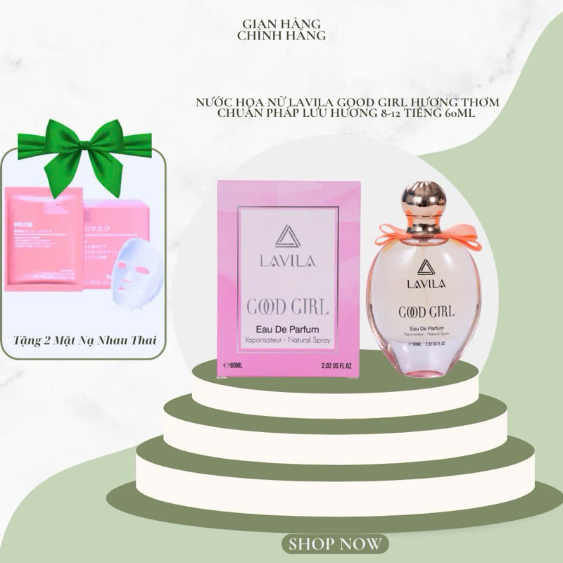 Nước Hoa Lavila Nữ Good Girl 60ML Hương Thơm Chuẩn Pháp Lưu Hương 8-12 Tiếng
