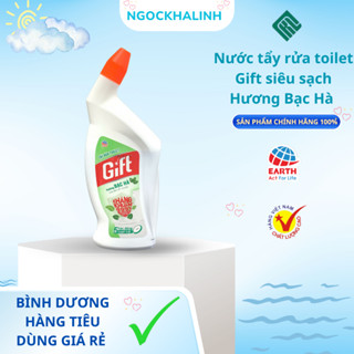 Nước Tẩy Rửa Toilet Gift Siêu Sạch Hương Bạc Hà 600ml, Dung Dịch Tẩy Rửa Bồn Cầu, Nhà Tắm Siêu Sạch