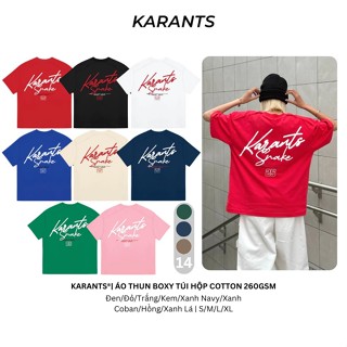 Áo Thun Boxy Karants Túi Hộp Cotton 260gsm Local Brand Streetwear Hot Trend - KR185