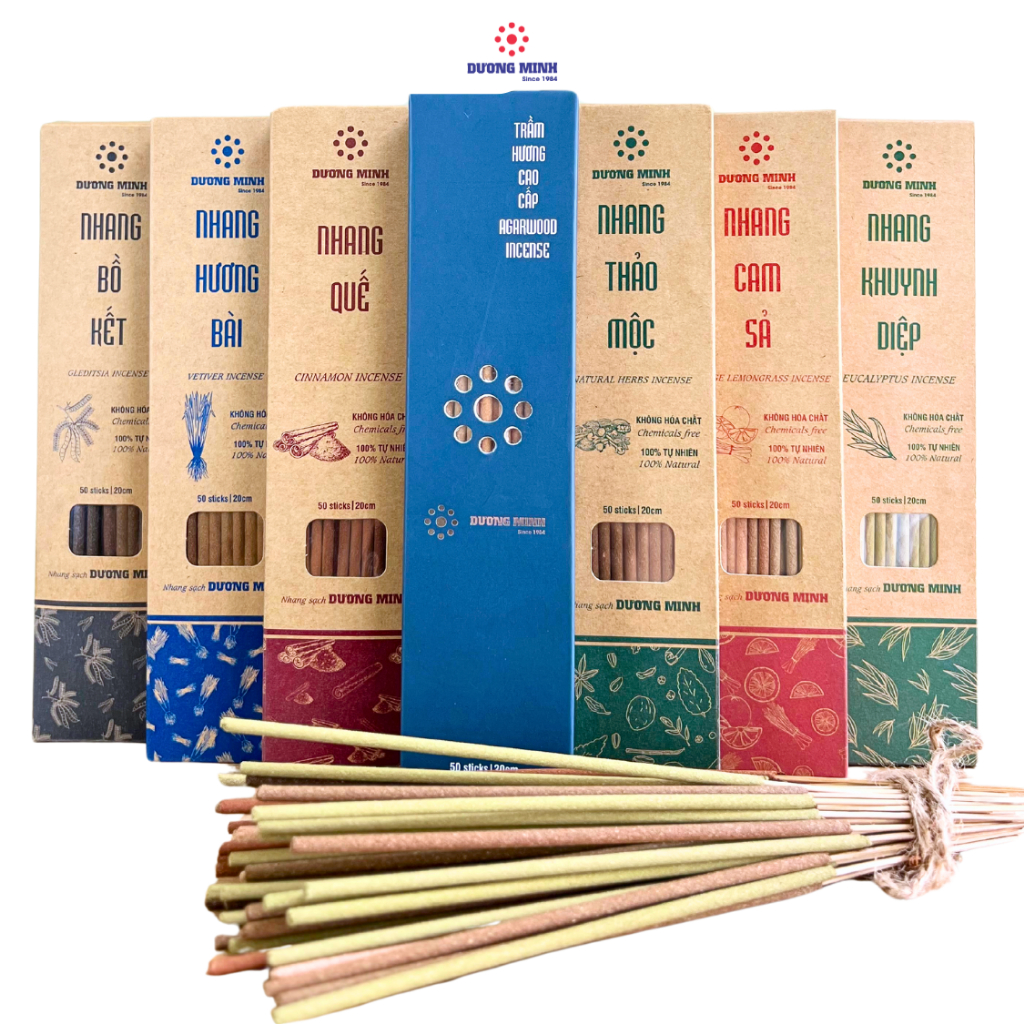 Nhang chung cư máy lạnh ít khói Dương Minh nhang sạch 100% thảo mộc tự nhiên không hương liệu hóa chất
