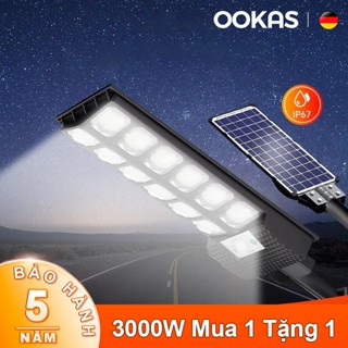  OOKAS Đèn Năng Lượng Mặt Trời Sân Vườn Ngoài Trời 1000W 1500W 2000W 3000W LED Solar Light IP67 Không Thấm Nước 