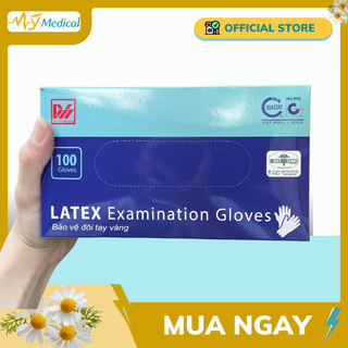 Găng Tay Dùng Một Lần Có Bột Duy Hàng | Hộp 100 Chiếc | Chất Liệu Cao Su Tự Nhiên