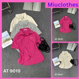 Áo Sơ Mi Nữ Bigsize Thêu Nơ Chất Cotton Xịn AT 9010 Từ 55-90Kg By Miuclothes