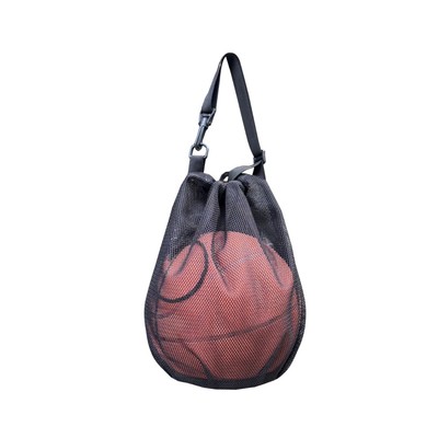 Túi lưới đựng bóng rổ bóng đá có dây đeo chéo, xách tay TROY BIGBALL size 35 x 40 x 18cm