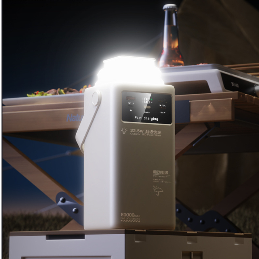 Sạc Dự Phòng 80.000mAh, Trạm Sạc Tích Điện Hỗ trợ sạc nhanh 22,5W, 4 đầu ra tích hợp đèn | BigBuy360 - bigbuy360.vn
