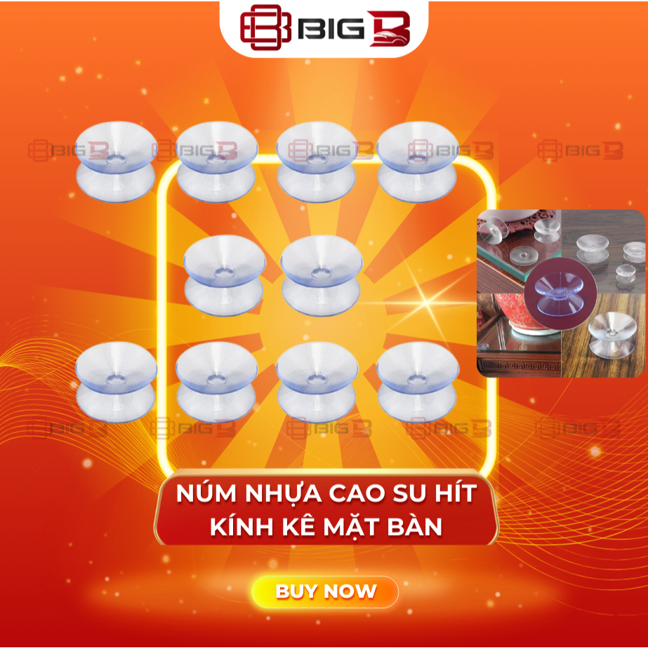 Nút hít kính, cốc hút kính, núm nhựa cao su hít kính kê mặt bàn chống trơn trượt chất lượng cao BIG 