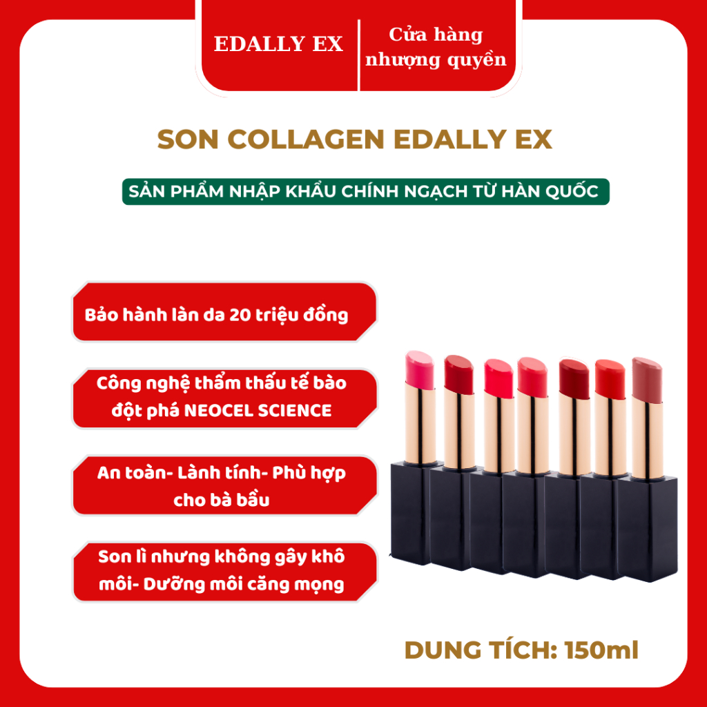 [CHÍNH HÃNG] Son môi collagen Edally Ex Hàn Quốc lì mà vẫn dưỡng ẩm