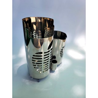  Ống Đũa,Ống Đựng Muỗng Đũa Táo Đôi Inox 304 2 Ngăn Để Bàn Cao Cấp 