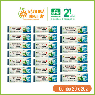 Combo 20 Kem đánh răng dược liệu Ngọc Châu Chuyên Gia 20g x 20, ngừa chảy máu chân răng, viêm lợi - Bách Hoá Tổng Hợp