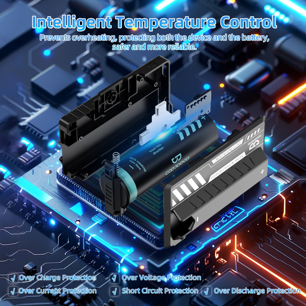 Goojodoq 5000-10000mah Đầu kép Sạc dự phòng di động Hai pin Mecha Style Nhẹ Typc-C /LN Power Bank | BigBuy360 - bigbuy360.vn