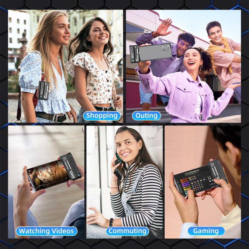 Goojodoq 5000-10000mah Đầu kép Sạc dự phòng di động Hai pin Mecha Style Nhẹ Typc-C /LN Power Bank | BigBuy360 - bigbuy360.vn