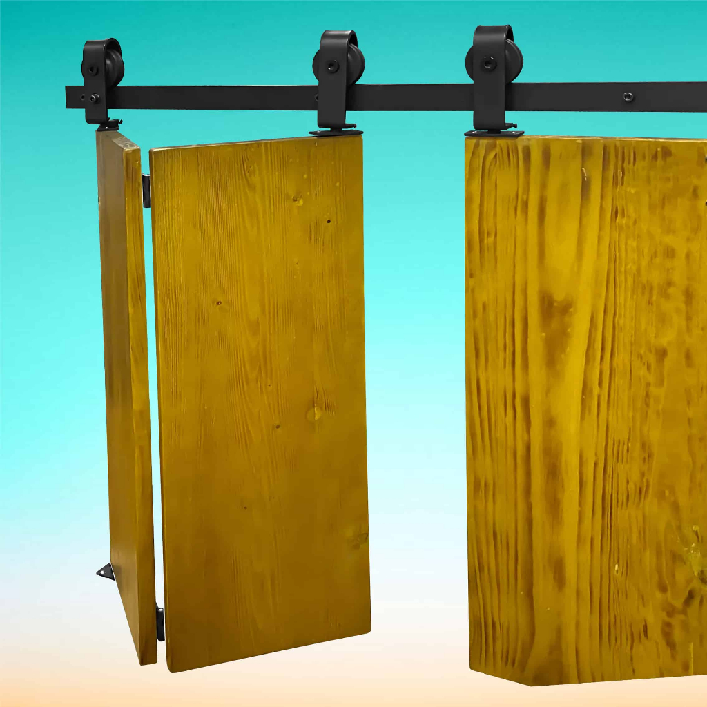 Ray trượt cửa lùa barn door cánh xếp Đôi bi-folding RT861