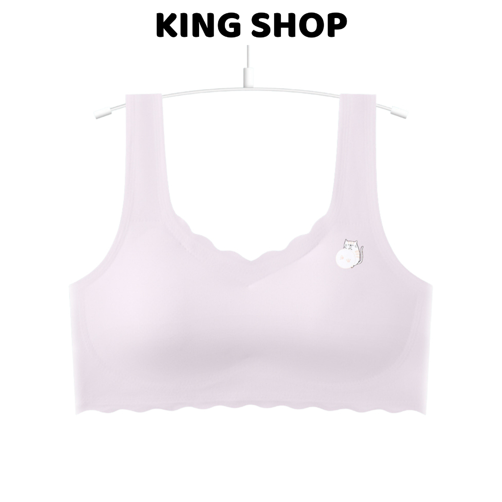 Set 3 Áo Lá Cho Bé Gái Su (Size 25-53Kg) Kèm Mút, Áo Lót Học Sinh Mềm Mịn Thoáng Mát King Shop A-741