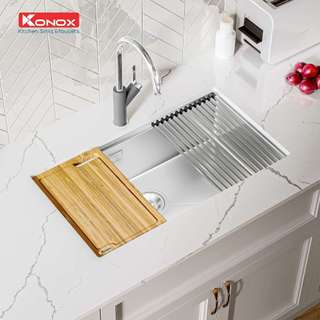 Thớt gỗ tre kháng khuẩn Konox Cutting Board - Phụ kiện chậu rửa CB01