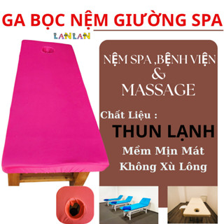 Drap ga bọc nệm giường spa, gội đầu vải thun kate dày dặn, nhiều màu, nhiều kích thước