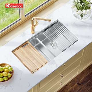 Thớt gỗ tre kháng khuẩn Konox Cutting Board - Phụ kiện chậu rửa CB01