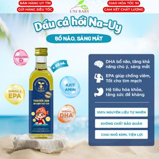  Dầu ăn dặm cho bé Dầu cá hồi Thuyền Xưa ăn dặm cho con bổ não sáng mắt chai 65ml 