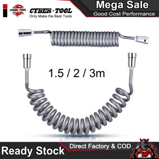  Dây mềm nhựa PU cho vòi xịt vệ sinh dạng xoắn lò xo ruột gà dài khoảng 150cm nhỏ gọn tiện dụng và siêu bền 