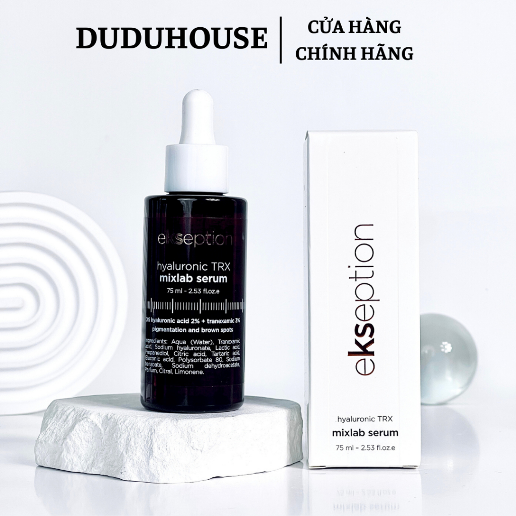 Tinh Chất Ekseption TRX Hyaluronic HA + 3% Tranexamic acid Giảm thâm nám, sáng da 75ml Duduhouse