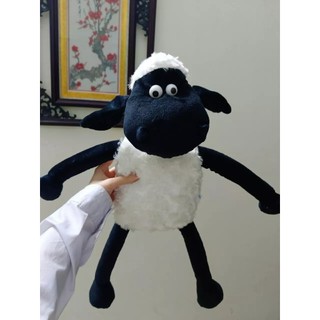 Thú nhồi bông cừu Shaun In The Sheep vải siêu mịn an toàn, gấu bông cừu đen, cừu béo cao cấp Mirana