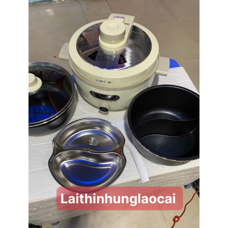 Nồi áp suất điện 2 ngăn,nấu cơm, ninh canh, hầm..