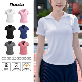 Áo polo thể thao nữ Reeta cổ áo polo,chất liệu thun co giãn,mềm mịn tập tennis, cầu lông, pickleball,chạy bộ...a3086