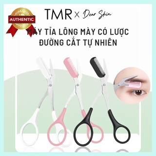Kéo Cắt Tỉa Lông Mày TMR Thép Không Gỉ Tích Hợp Lược Chải Tiện Dụng 3 Màu Định Hình Chính Xác