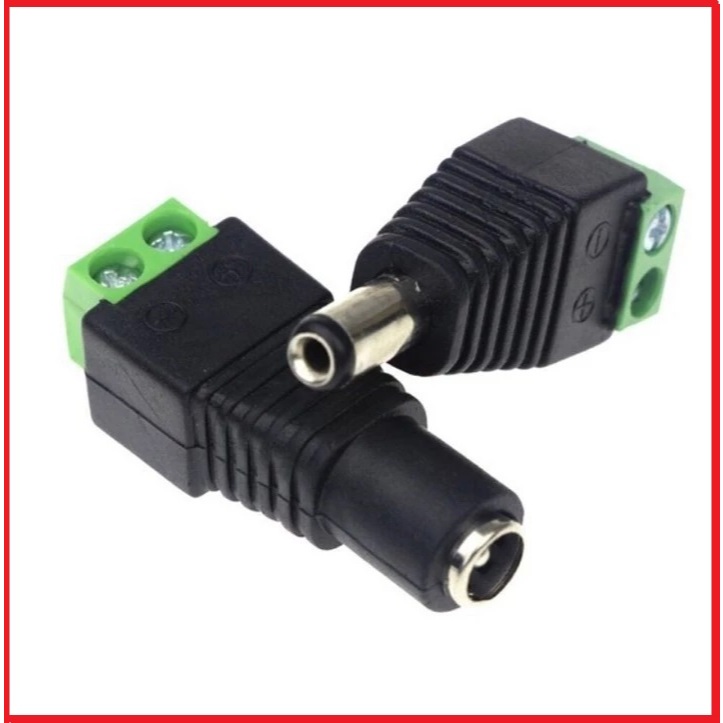 10 Jack nguồn DC đực và Jack DC cái _ Dây DC Đỏ Đen cấp nguồn 12V Lõi Đồng loại tốt