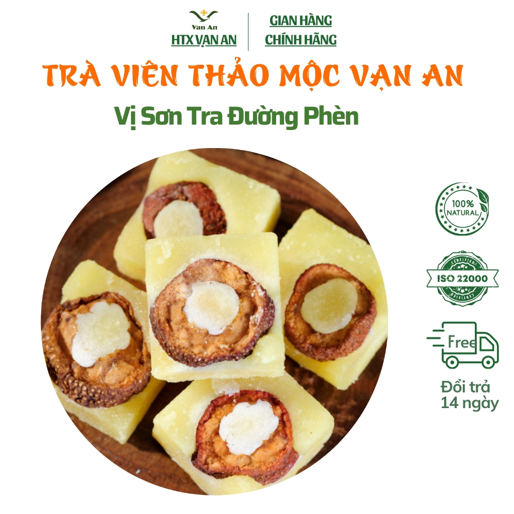 Trà Sơn Tra Đường Phèn Mật Ong Thảo Mộc Vạn An Hỗ Trợ Tim Và Mạch Máu Huyết Áp Cao Giảm Tích Mỡ