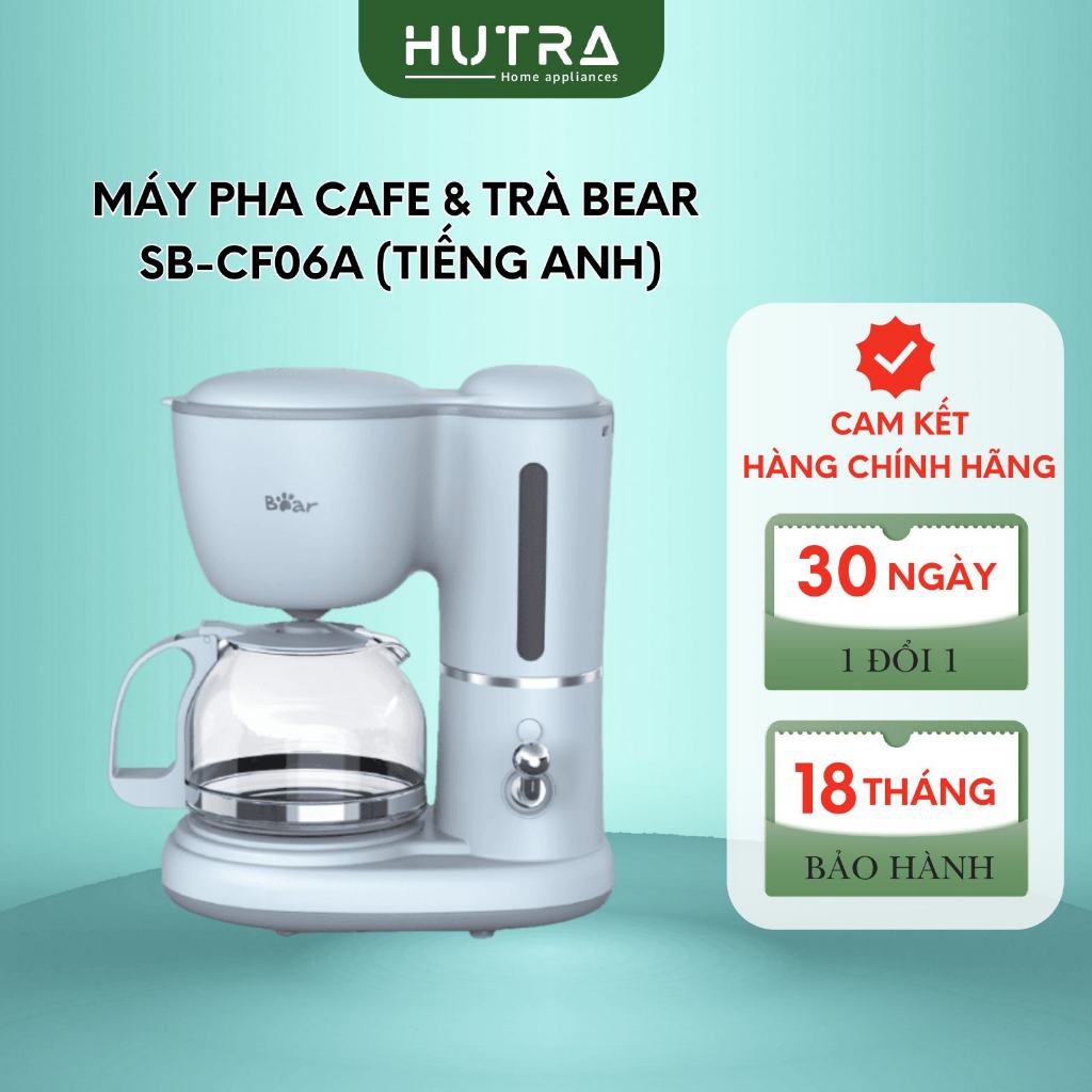 Máy Pha Cà Phê Mini Bear Tự Động Giữ Ấm Pha Trà Coffee Loại Bỏ Cặn Nhỏ Gọn Tiện Dụng SB-CF06A