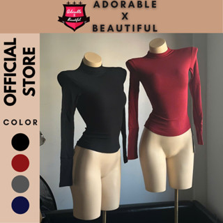 [Ảnh Thật] C4.4 Áo Tay Dài Cổ Cao Hàng Nhập Cao Cấp Y2k, Áo Thun Tăm Trơn Siêu Ôm Đen Xám Đỏ Xanh [AdorablexBeautiful]