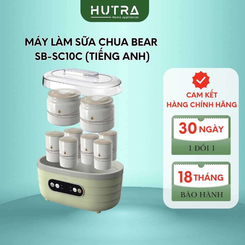 Máy Làm Sữa Chua Bear 1,7L Đa Chức Năng Lên Men Tự Động Tiết Kiệm Thời Gian Đảm Bảo An Toàn Vệ Sinh Thực Phẩm SB-SC10C