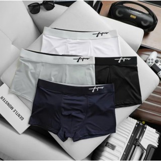  Quần lót nam thun lạnh quần sịp xì co giãn 4chiều mềm mịn boxer nam màu trắng đen xám xanh 