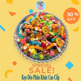 Kẹo Dẻo Phân Khúc Cao Uyên Candy, Mix nhiều vị, Kẹo Dẻo Nhập Khẩu Hương Vị Trái Cây, Không Chảy Nước