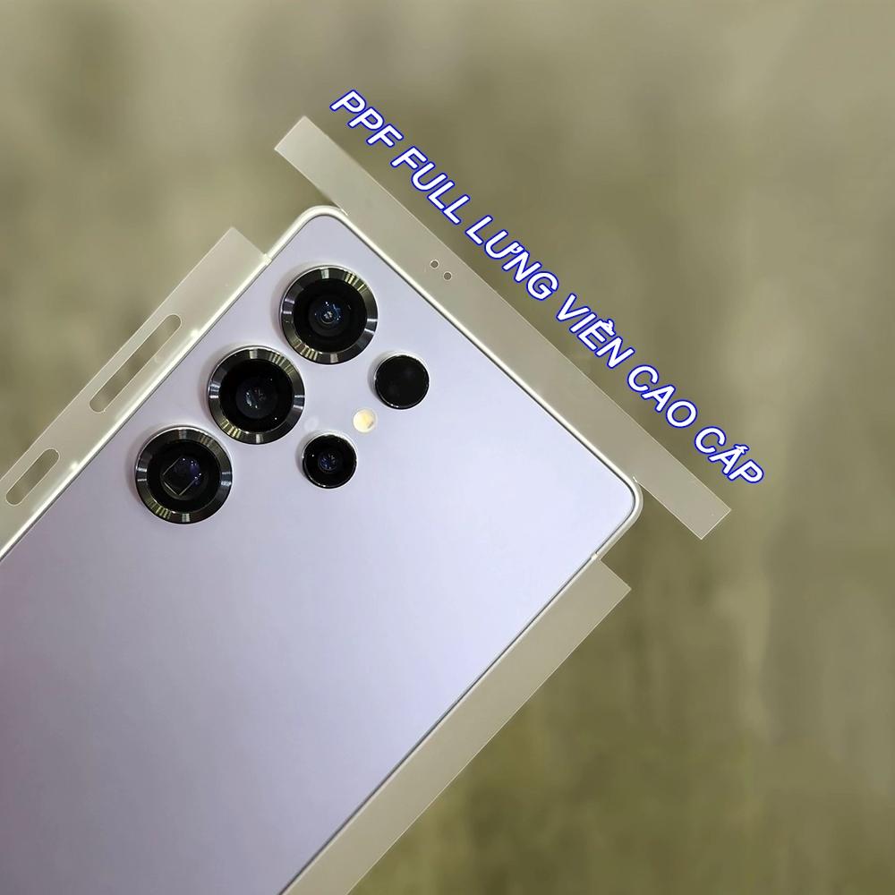 [Cao Cấp] Dán PPF Full Lưng Viền Samsung S26 Ultra 5G S25 ULTRA 5G S24 ULTRA S23 ultra S22 ultra 5G 