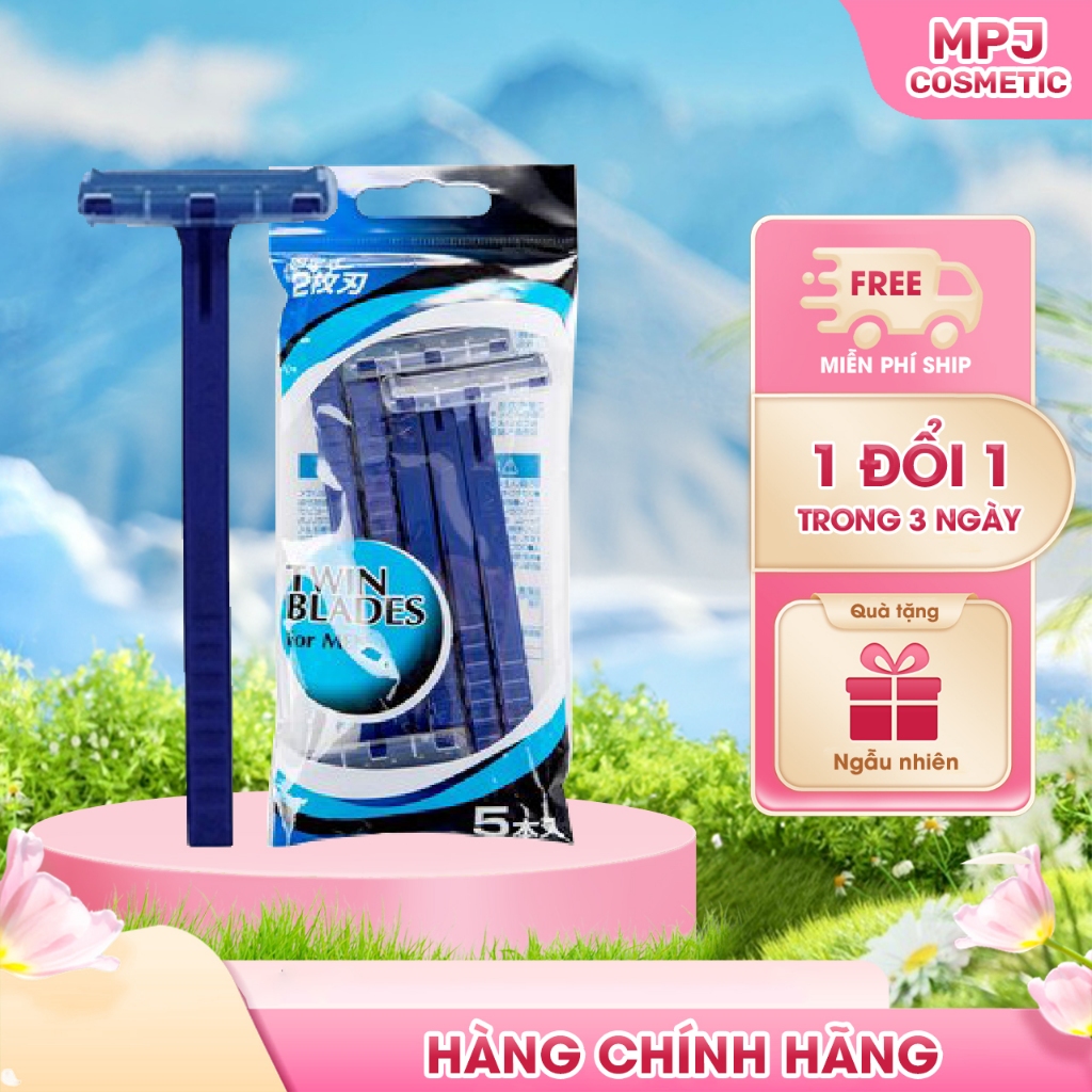 Dao Cạo Râu Kai 2 Lưỡi Kép 12532 -Besty BSTX-2PF2 (Set 5 cây)