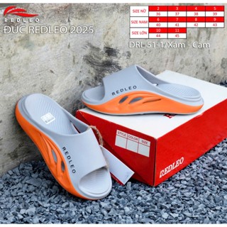 (Chính Hãng) Dép bánh mì quai ngang nam nữ REDLEO, dép đúc đi mưa có lỗ thoáng khí, chống nước chống trơn, mã DRL_51