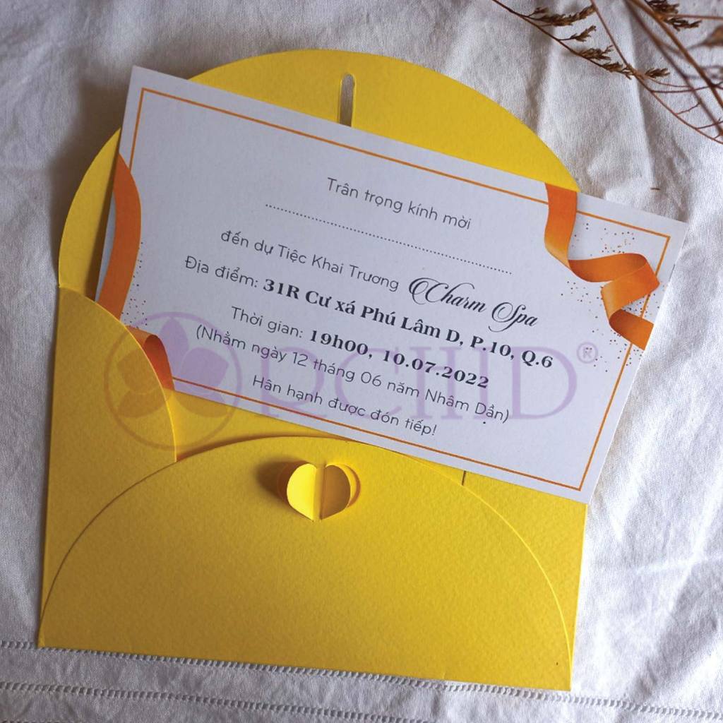 Thiết kế và In Thiệp mời Khai Trương. In từ 50 thiệp